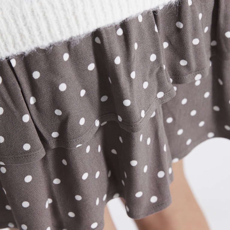 Frill crepe skirt "Lana"